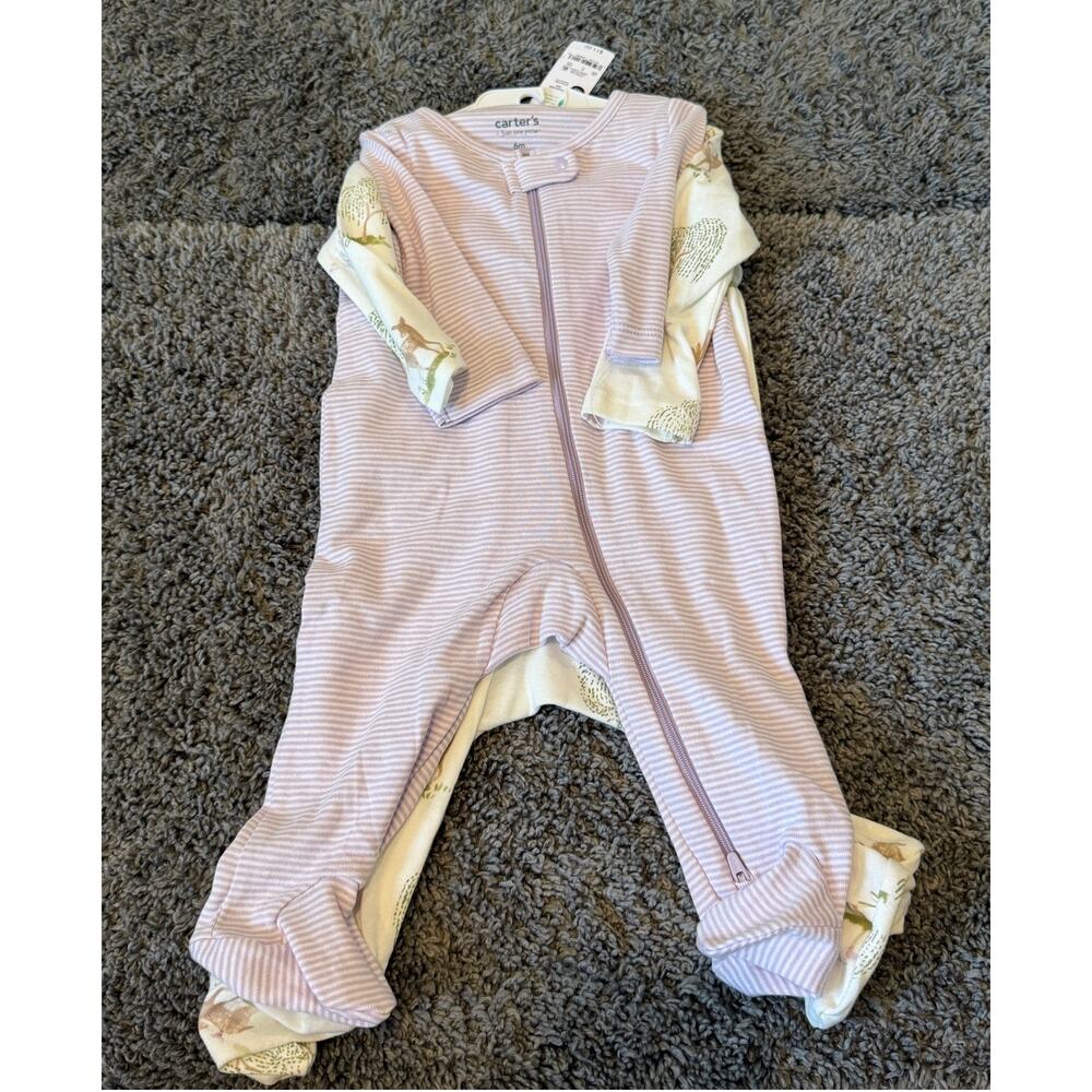 2-Pack Carter's Girls Romper/Sleeper Set. Deer.‎ NWT. 6M